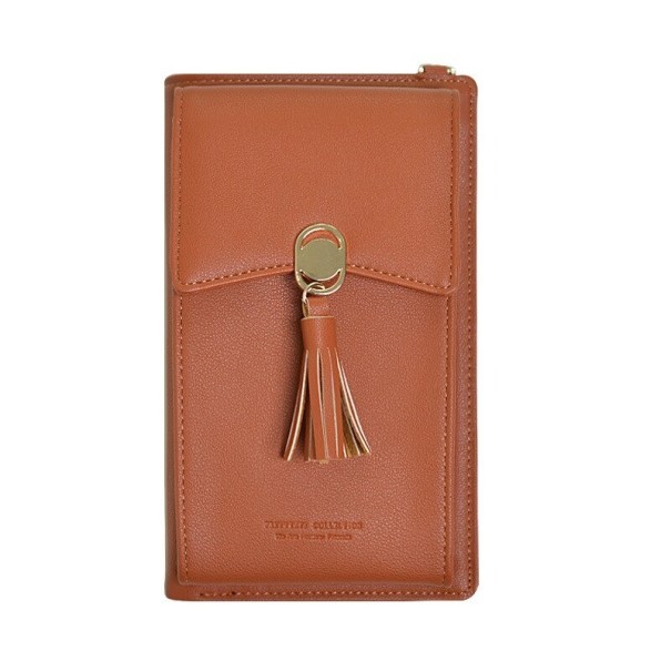 Dámská mini crossbody kabelka M1636 světle hnědá