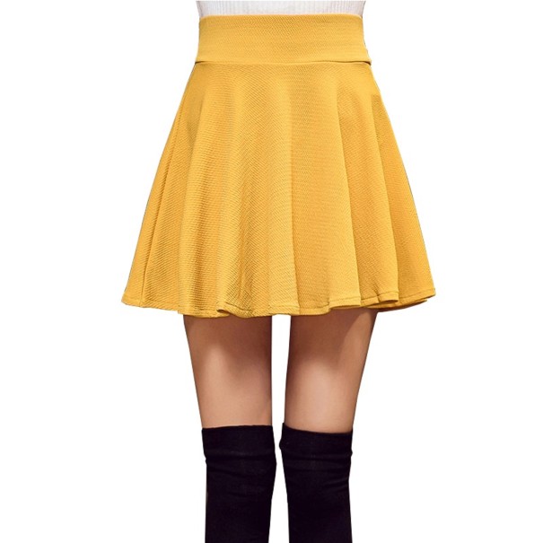 Dámska mini sukňa A1009 žltá S