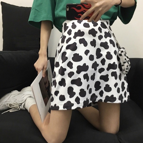 Dámska mini sukňa s fľakmi XS