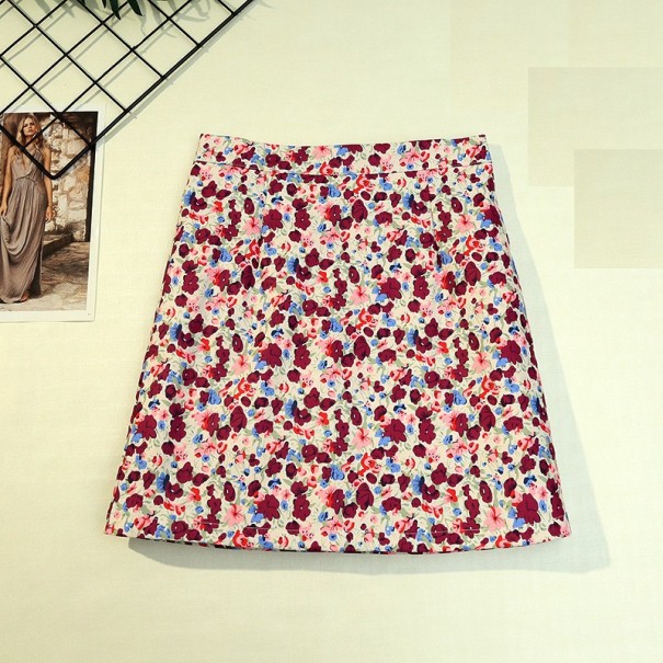 Dámska mini sukňa s kvetinami A1062 M 4