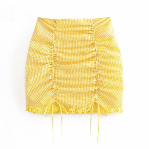 Dámska mini sukňa žltá M