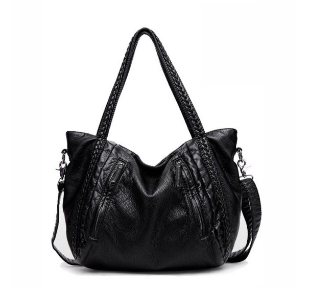 Dámska moderné kabelka v čiernej farbe 35x10x36 cm
