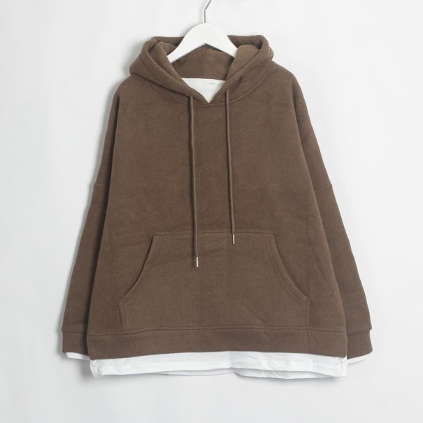 Dámská oversize mikina B3 hnědá
