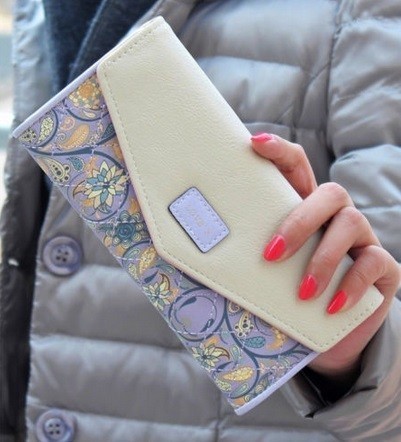 Dámska peňaženka z umelej kože J790 fialová