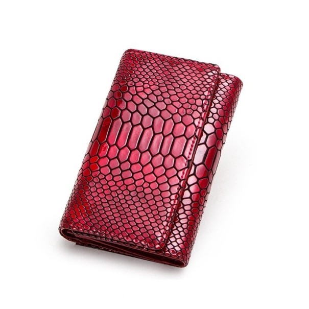Dámská peněženka s hadím vzorem M356 červená S