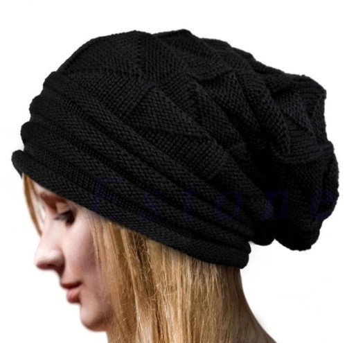 Dámská pletená čepice J3001 černá