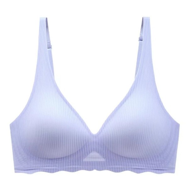 Damska podszewka bez fiszbin z formowanymi miseczkami elastan nylon wygodna gładka konstrukcja odpowiednia do codziennego dyskretnego niebieski XS