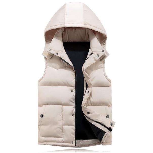 Dámska prešívaná vesta P1556 krémová 3XL