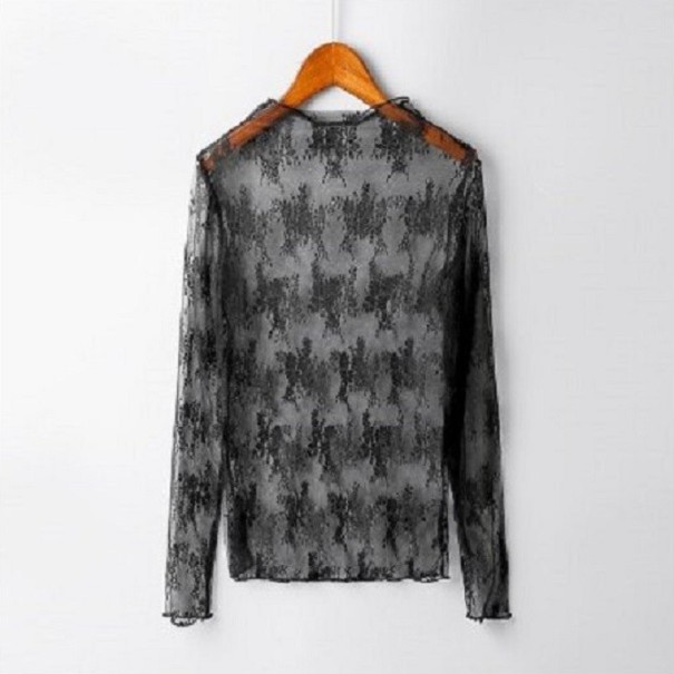 Dámská průsvitná halenka černá