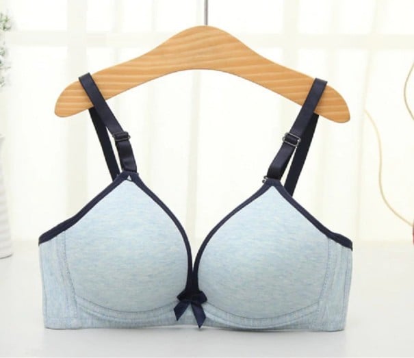 Dámská Push-up podprsenka s mašlí modrá 80B
