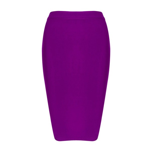 Dámska puzdrová sukňa po kolená fialová S