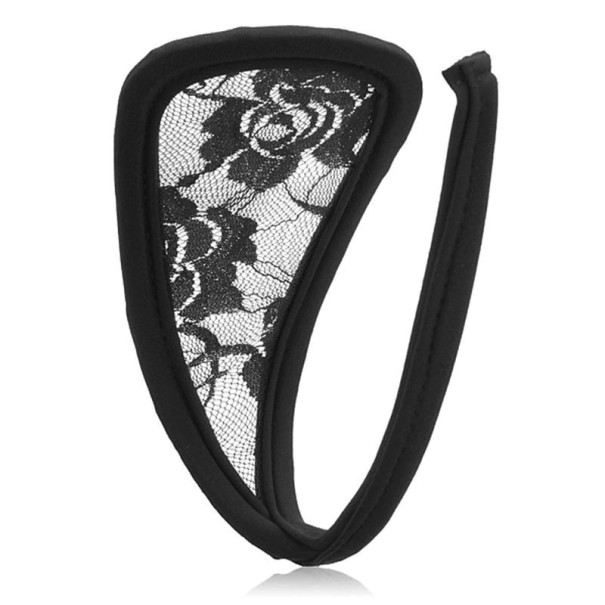 Dámska samodržiace C-string tanga čierna