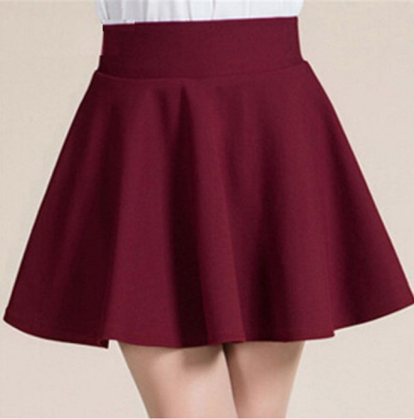 Dámská stylová letní sukně J3104 červená XS-S