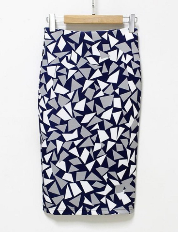 Dámska štýlová sukňa so zaujímavým vzorom J503 L 7