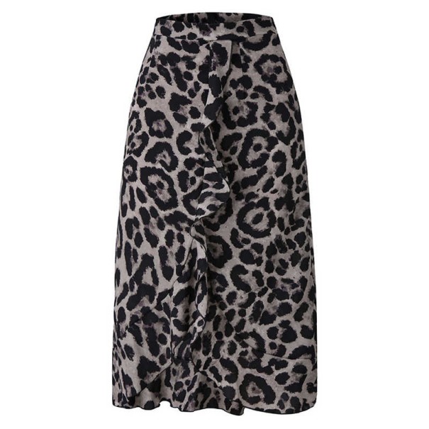 Dámska sukňa s leopardím vzorom L 2