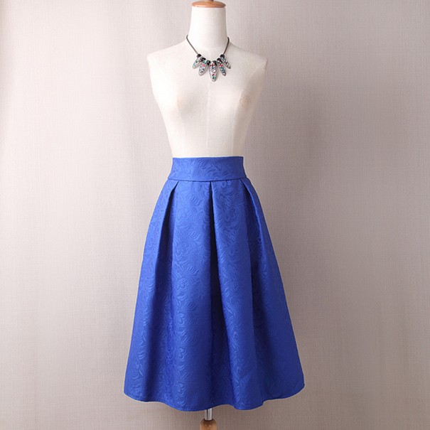 Dámska sukňa s vysokým pásom G36 modrá S