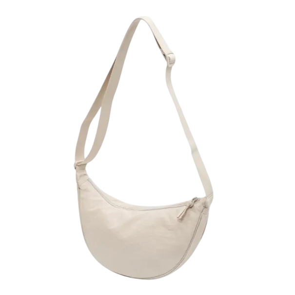 Dámská taška přes rameno 30 x 9 x 15 cm Zapínání na zip Nylonová lehká taška s praktickým tvarem pro každodenní nošení béžova