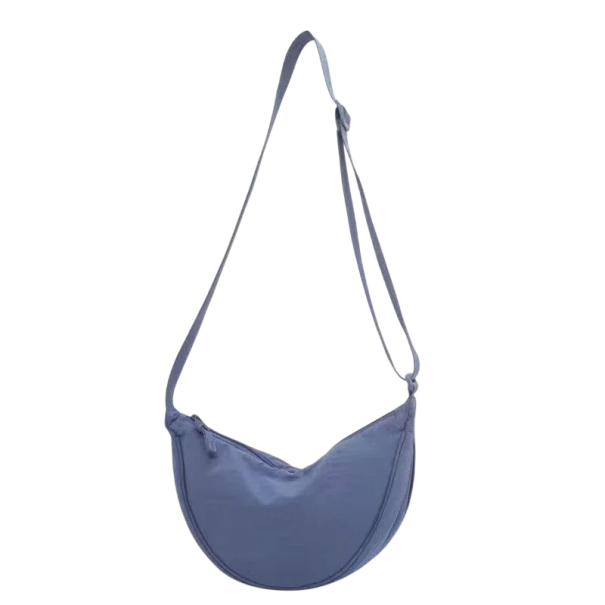 Dámská taška přes rameno 30 x 9 x 15 cm Zapínání na zip Nylonová lehká taška s praktickým tvarem pro každodenní nošení modrá