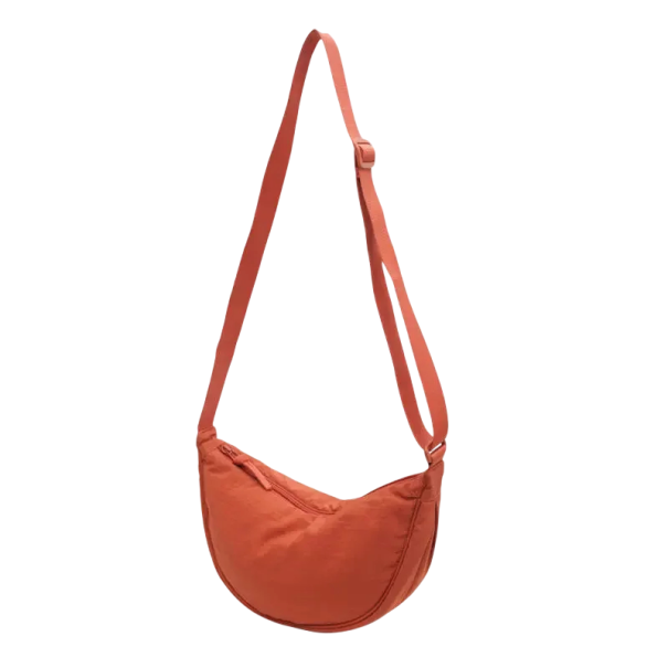 Dámská taška přes rameno 30 x 9 x 15 cm Zapínání na zip Nylonová lehká taška s praktickým tvarem pro každodenní nošení oranžová