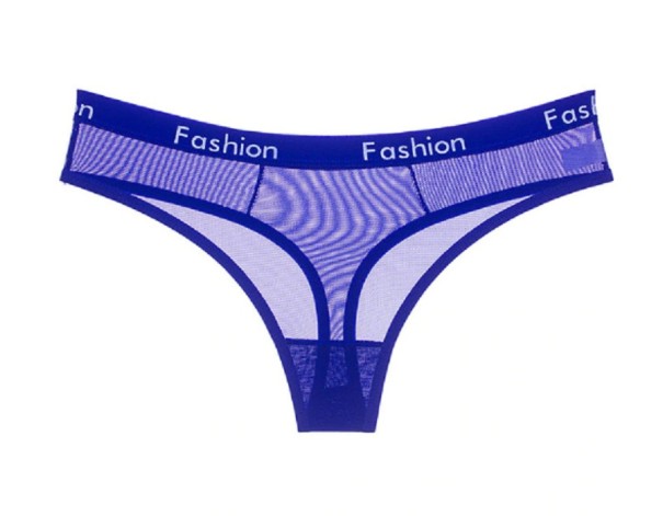 Dámská transparentní tanga FASHION modrá XS/S