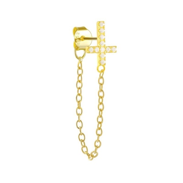 Dámska visiace náušnice zlatá 16