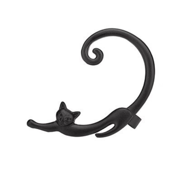 Dámska záušnice mačka čierna