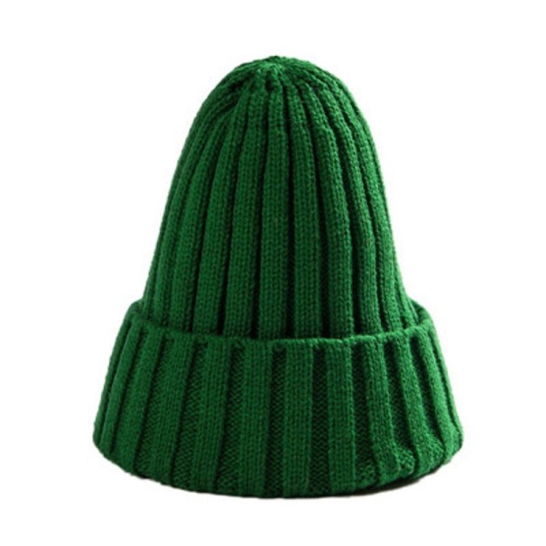 Dámská zimní beanie čepice zelená