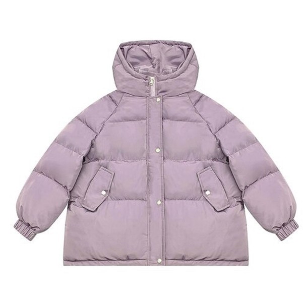 Dámská zimní bunda oversize A1872 fialová XS