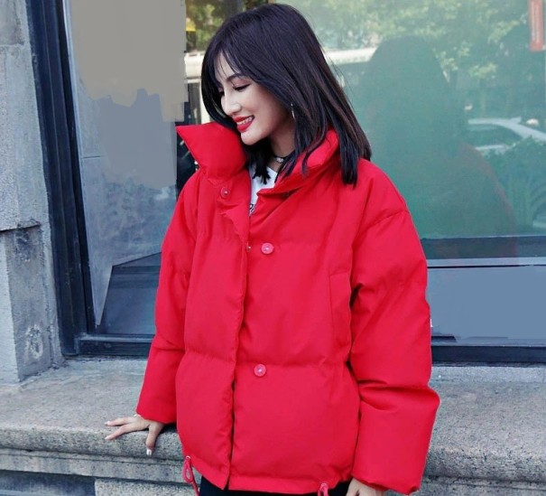 Dámská zimní bunda oversize červená M