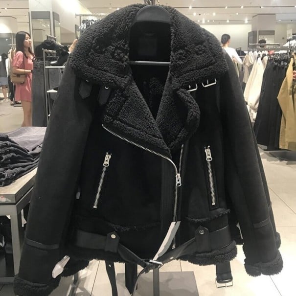 Dámská zimní bunda P1632 černá S