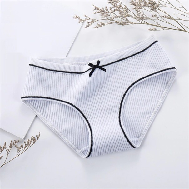 Dámske bavlnené nohavičky s mašličkou sivá M