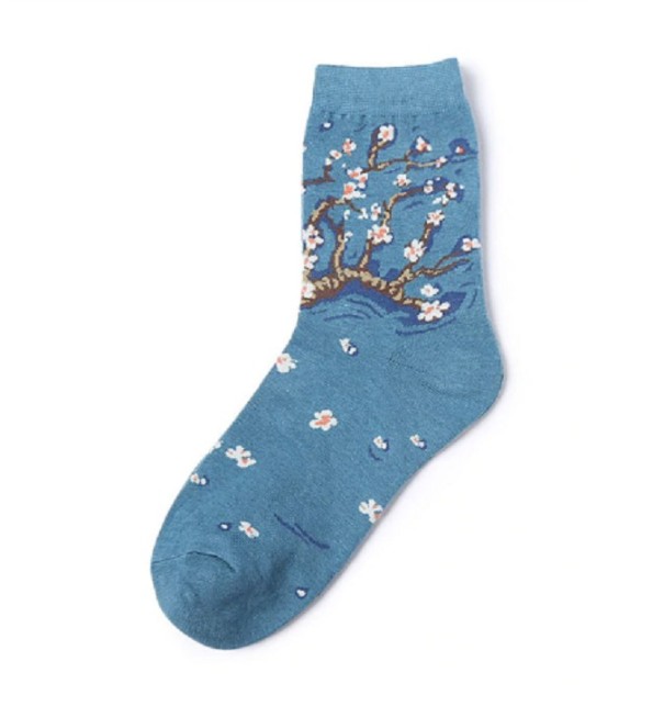 Dámske bavlnené ponožky s výšivkami 4