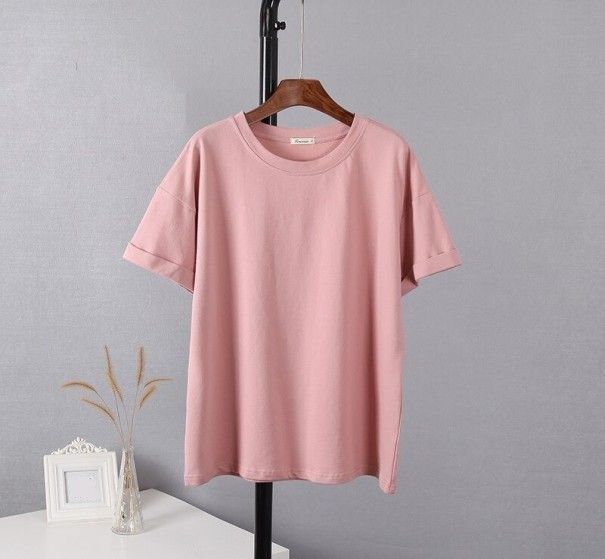 Dámské bavlněné tričko B895 růžová L