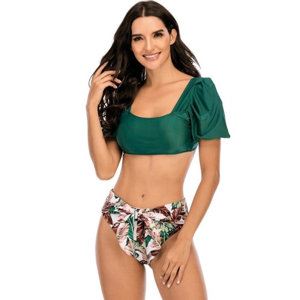 Dámské bikiny A2846 tmavě zelená S