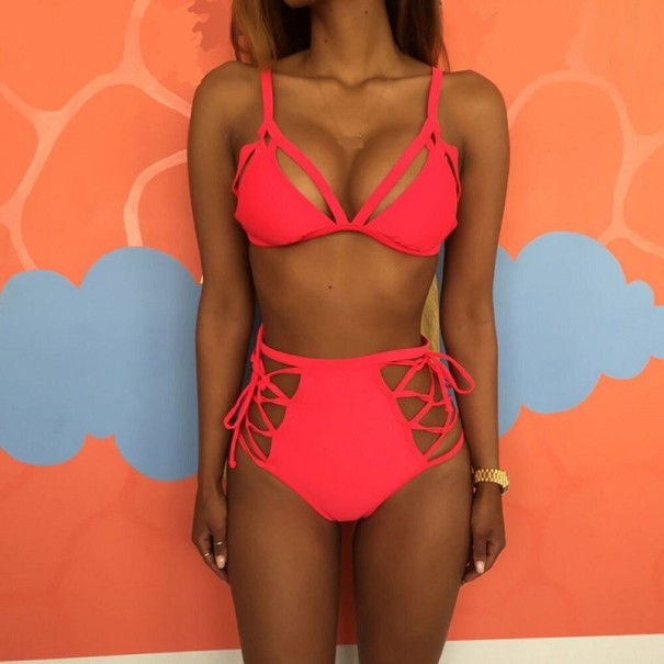 Dámské bikiny P1035 tmavě růžová L