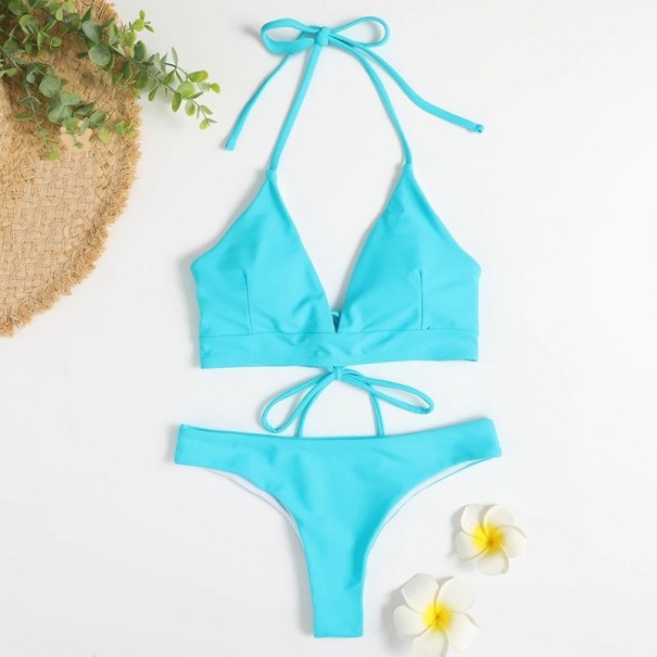 Dámské bikiny P1135 světle modrá L