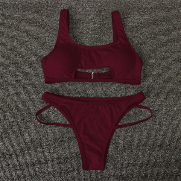 Dámske bikiny P1239 vínová S