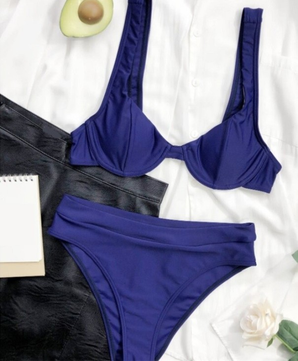 Dámske bikiny P1253 tmavo modrá M