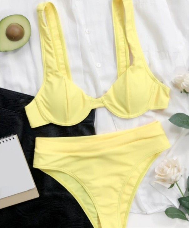 Dámské bikiny P1253 žlutá XS