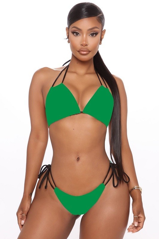 Dámské bikiny P1286 zelená 4XL