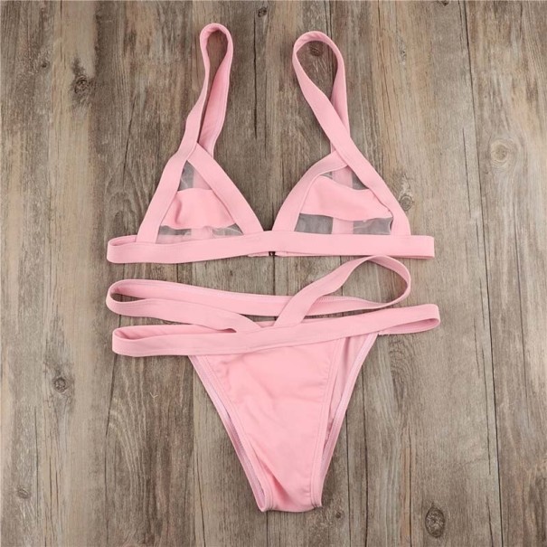 Dámské bikiny P1319 růžová S