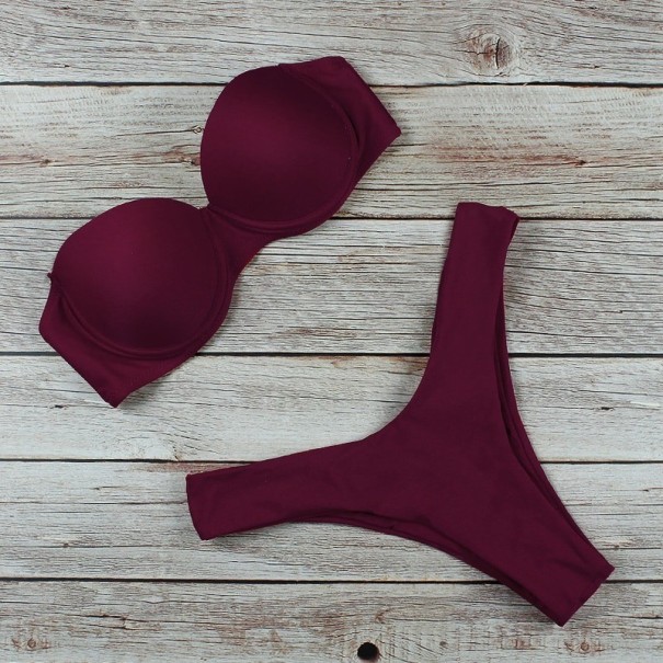 Dámské bikiny P247 vínová M