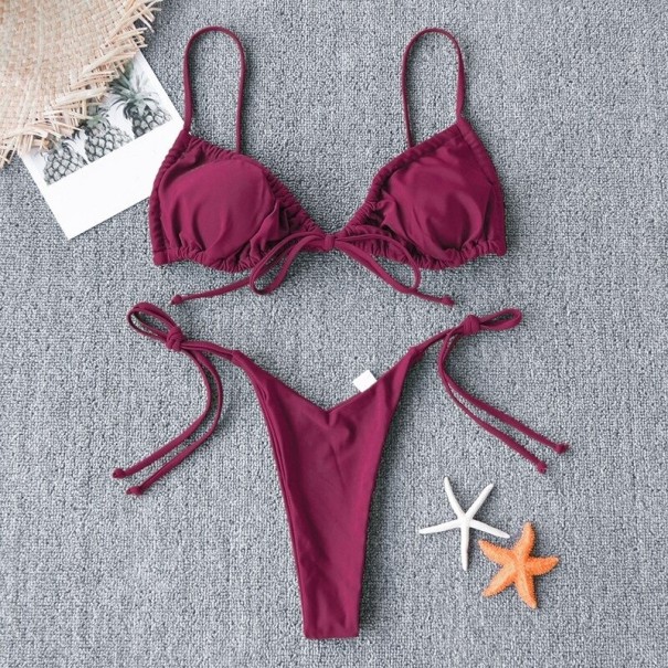 Dámske bikiny P270 vínová S