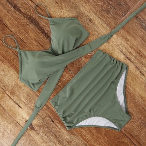 Dámske bikiny P293 armádny zelená XL