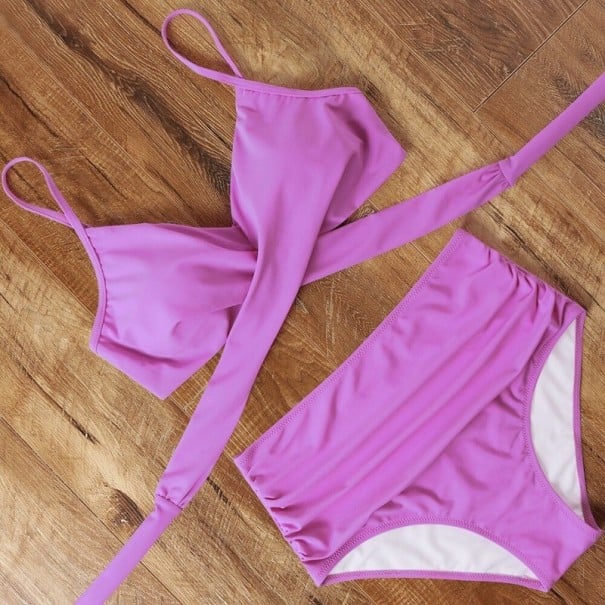 Dámské bikiny P293 světle fialová M