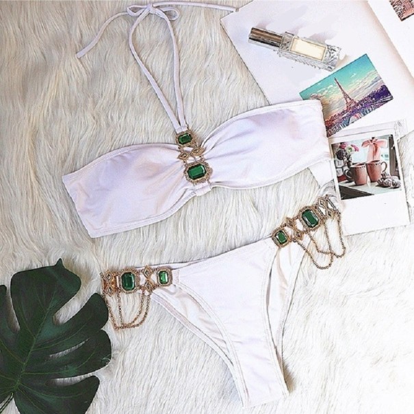 Dámske bikiny P300 biela S