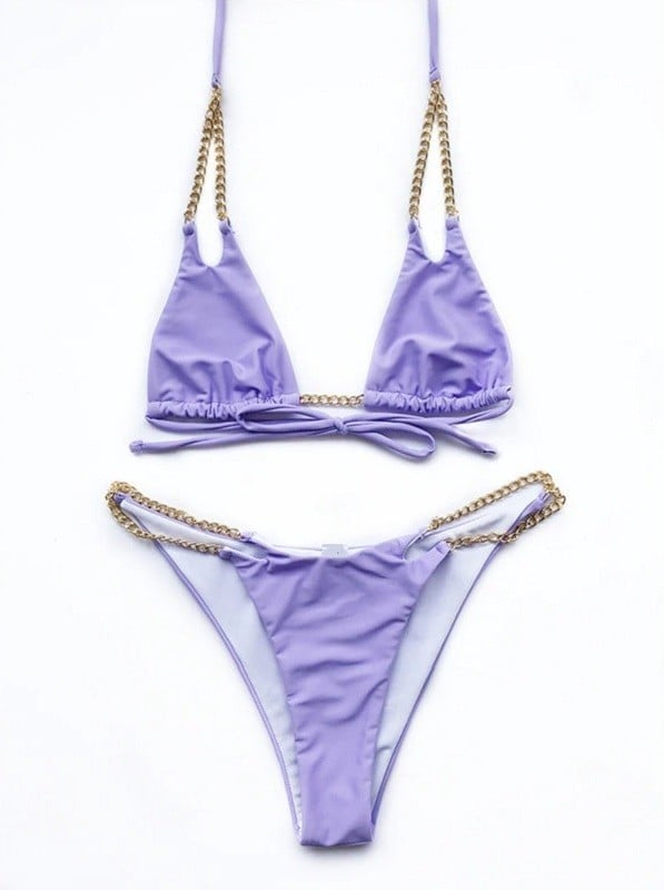 Dámské bikiny P308 světle fialová S