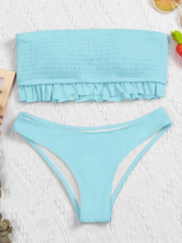 Dámské bikiny P371 světle modrá M