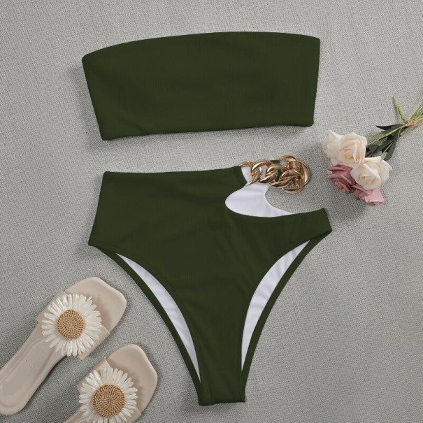 Dámské bikiny P372 armádní zelená S