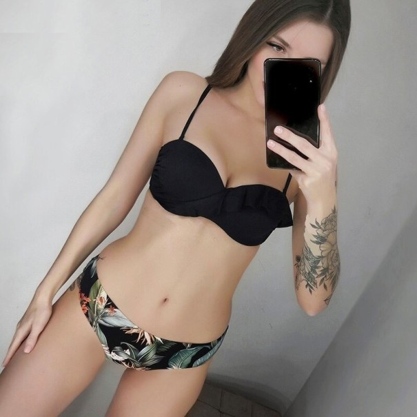 Dámske bikiny P381 čierna M